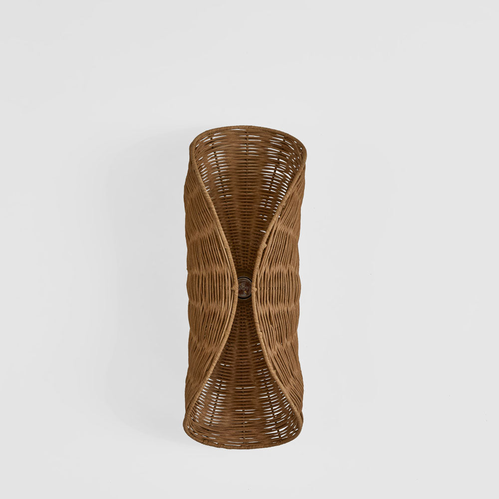 OneWorld Collection CRESCENT Rattan Wall Light Natural-ONEWORLD COLLECTION-Ozlighting.com.au