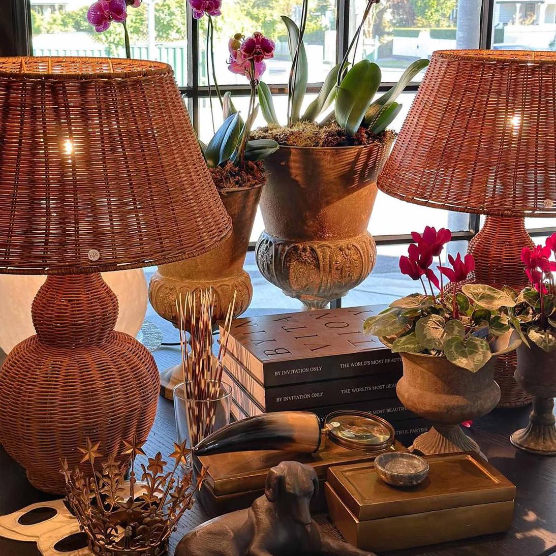 OneWorld Collection LONG ISLAND Rattan Table Lamp-ONEWORLD COLLECTION-Ozlighting.com.au