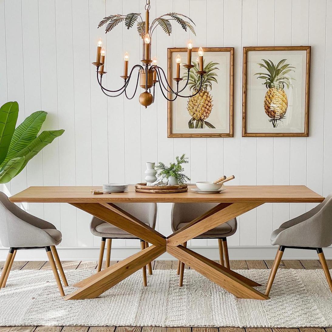 OneWorld Collection PALM LEAVES Iron Chandelier - 8-Light-ONEWORLD COLLECTION-Ozlighting.com.au