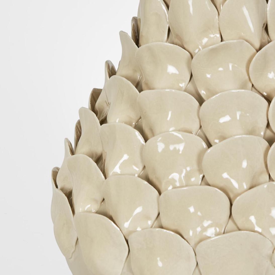OneWorld Collection PETAL Ceramic Table Lamp with Natural Linen Shade-ONEWORLD COLLECTION-Ozlighting.com.au