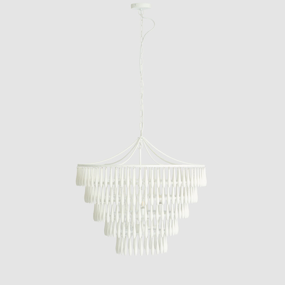 OneWorld Collection RAINDROP Chandelier White-ONEWORLD COLLECTION-Ozlighting.com.au