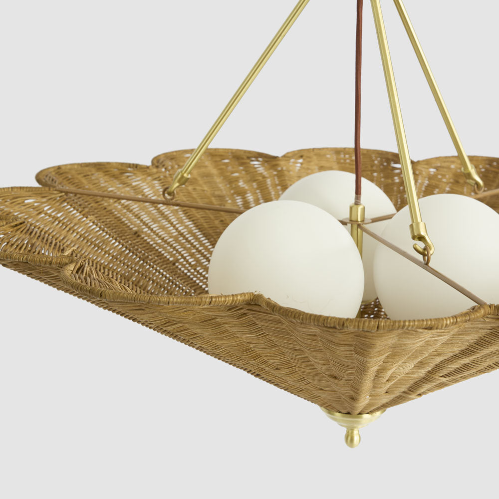 OneWorld Collection SCARBOROUGH Rattan Pendant Light-ONEWORLD COLLECTION-Ozlighting.com.au