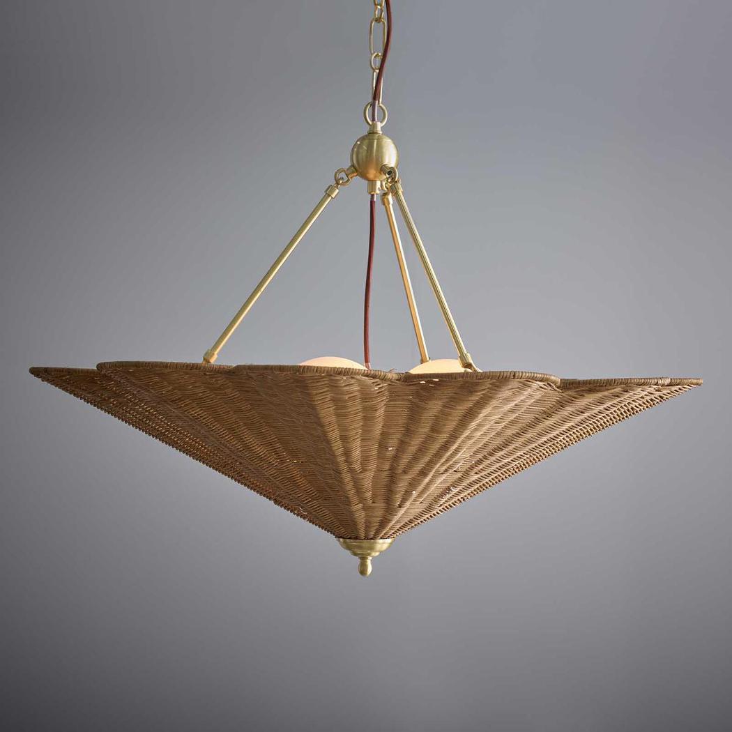 OneWorld Collection SCARBOROUGH Rattan Pendant Light-ONEWORLD COLLECTION-Ozlighting.com.au