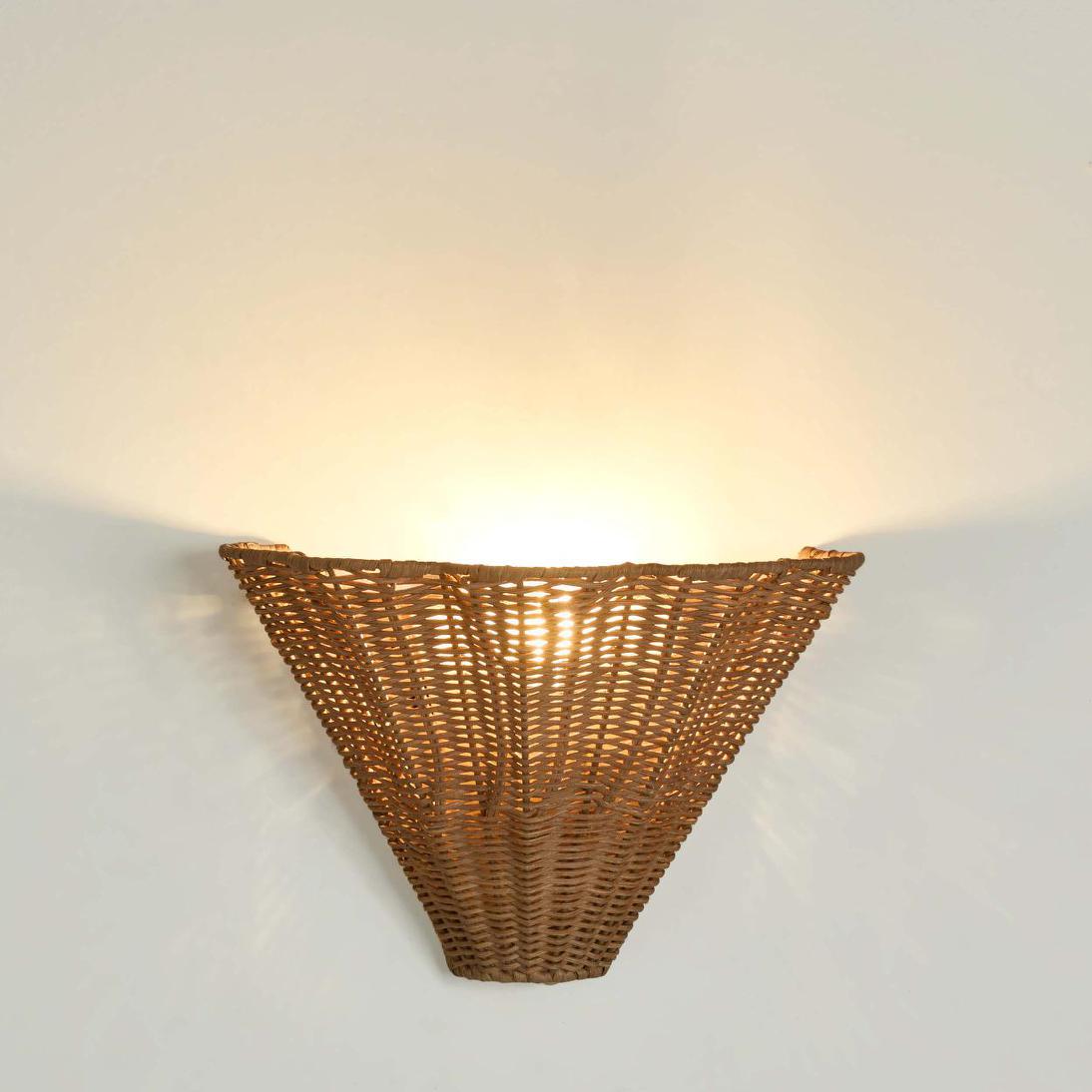 OneWorld Collection SCARBOROUGH Rattan Wall Light-ONEWORLD COLLECTION-Ozlighting.com.au