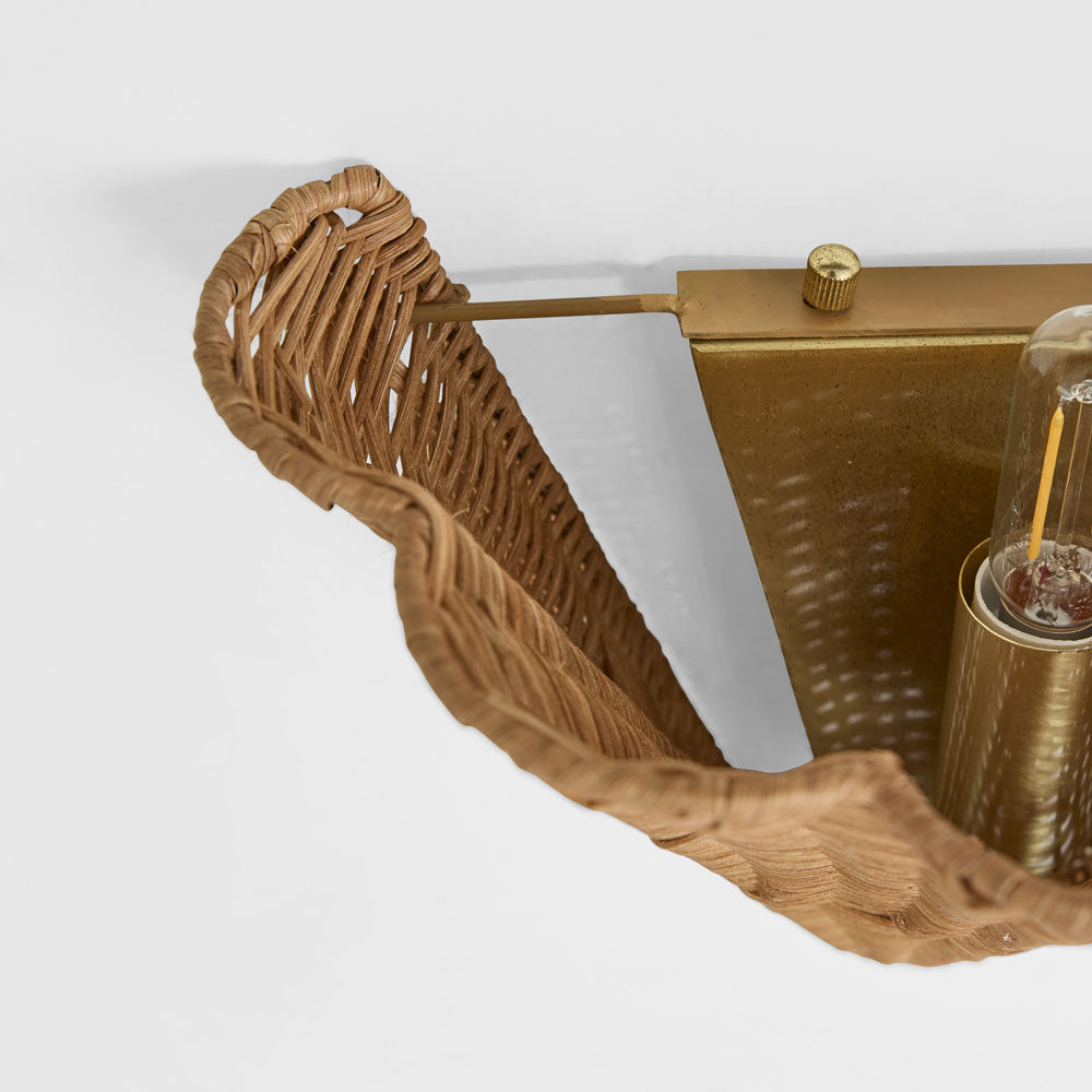 OneWorld Collection SCARBOROUGH Rattan Wall Light-ONEWORLD COLLECTION-Ozlighting.com.au