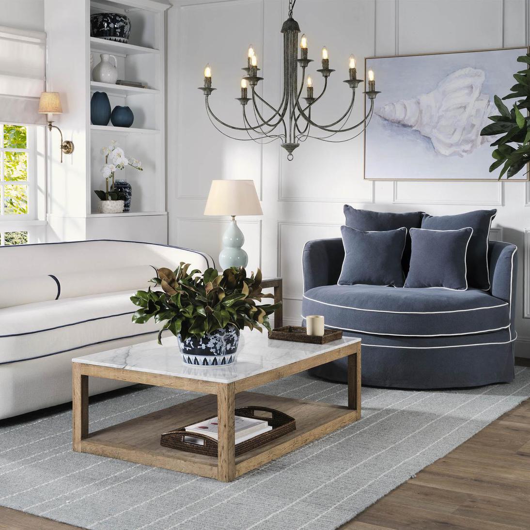 OneWorld Collection Taupe Chandelier - 9-Light-ONEWORLD COLLECTION-Ozlighting.com.au