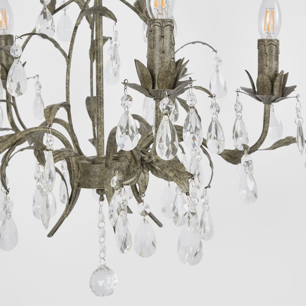 OneWorld Collection Taupe Chandelier Medium-ONEWORLD COLLECTION-Ozlighting.com.au