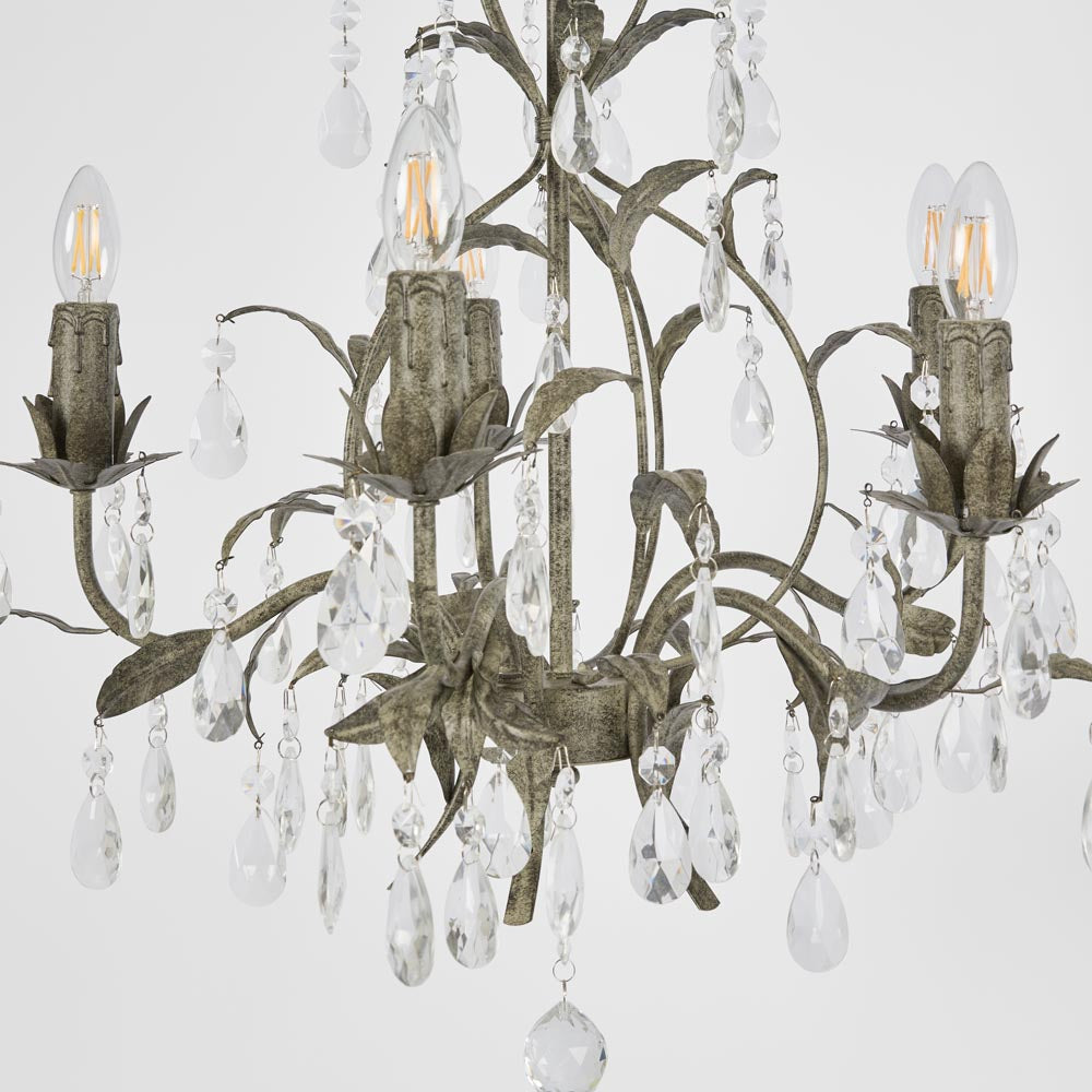 OneWorld Collection Taupe Chandelier Medium-ONEWORLD COLLECTION-Ozlighting.com.au