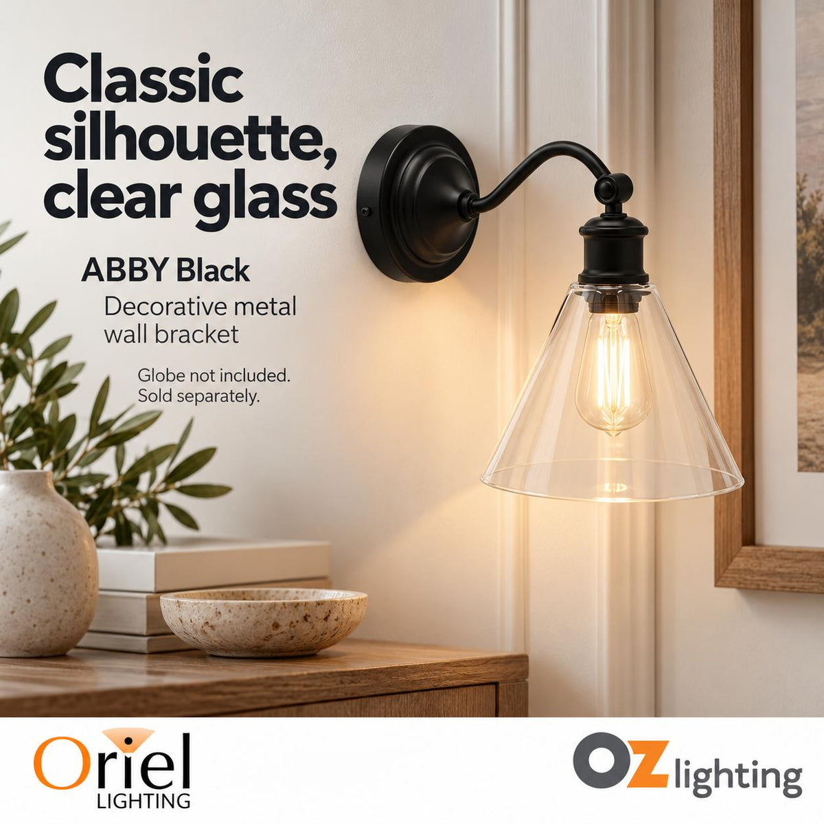 Oriel ABBY Wall Light - Hamptons Style Classic, IP20-Oriel Lighting-Ozlighting.com.au