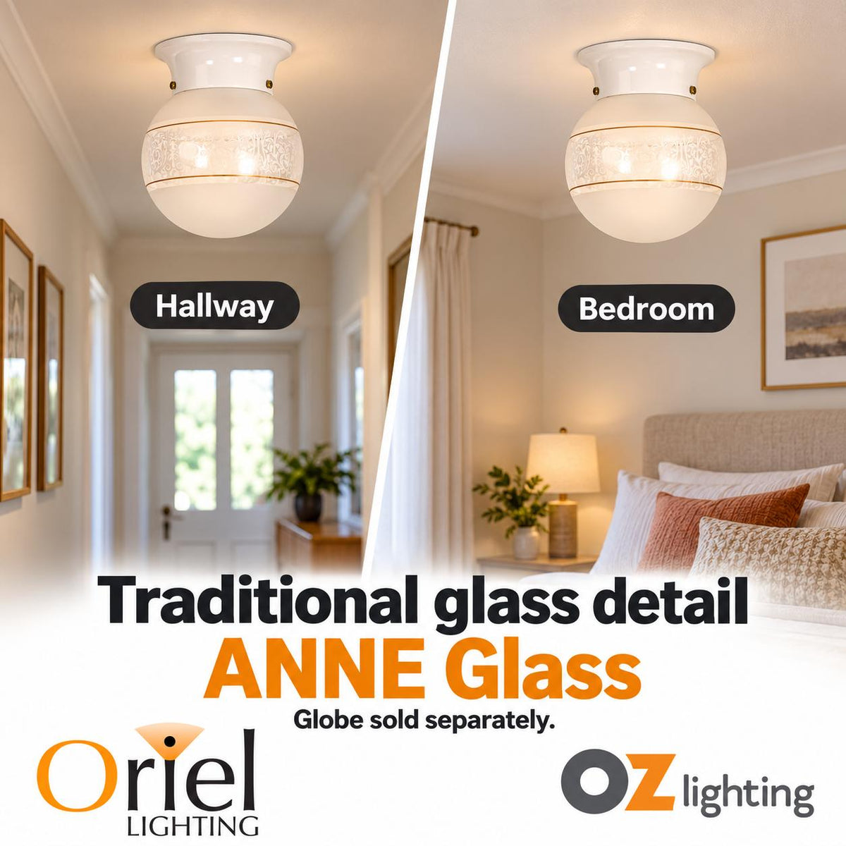 Oriel ANNE Batten Fix - Glass-Oriel Lighting-Ozlighting.com.au