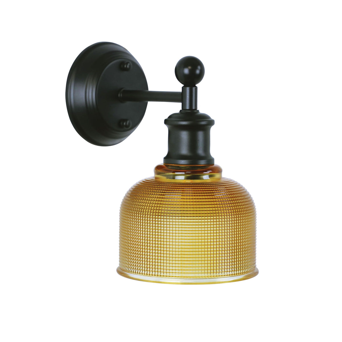 Oriel BRIGHTON Wall Light Obscure Glass Satin Black-Oriel Lighting-Ozlighting.com.au