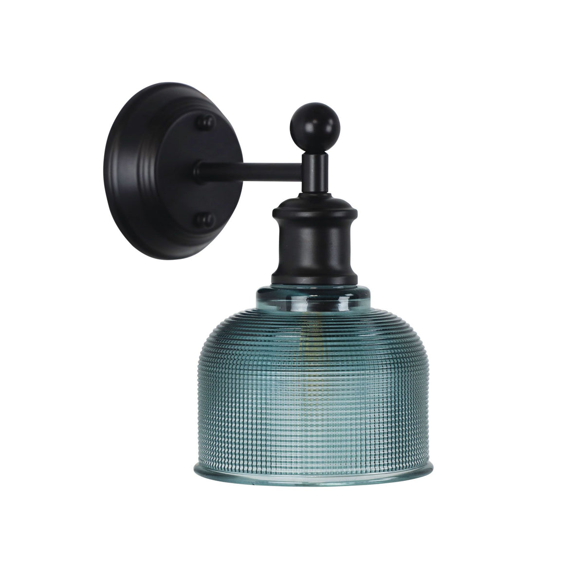 Oriel BRIGHTON Wall Light Obscure Glass Satin Black-Oriel Lighting-Ozlighting.com.au
