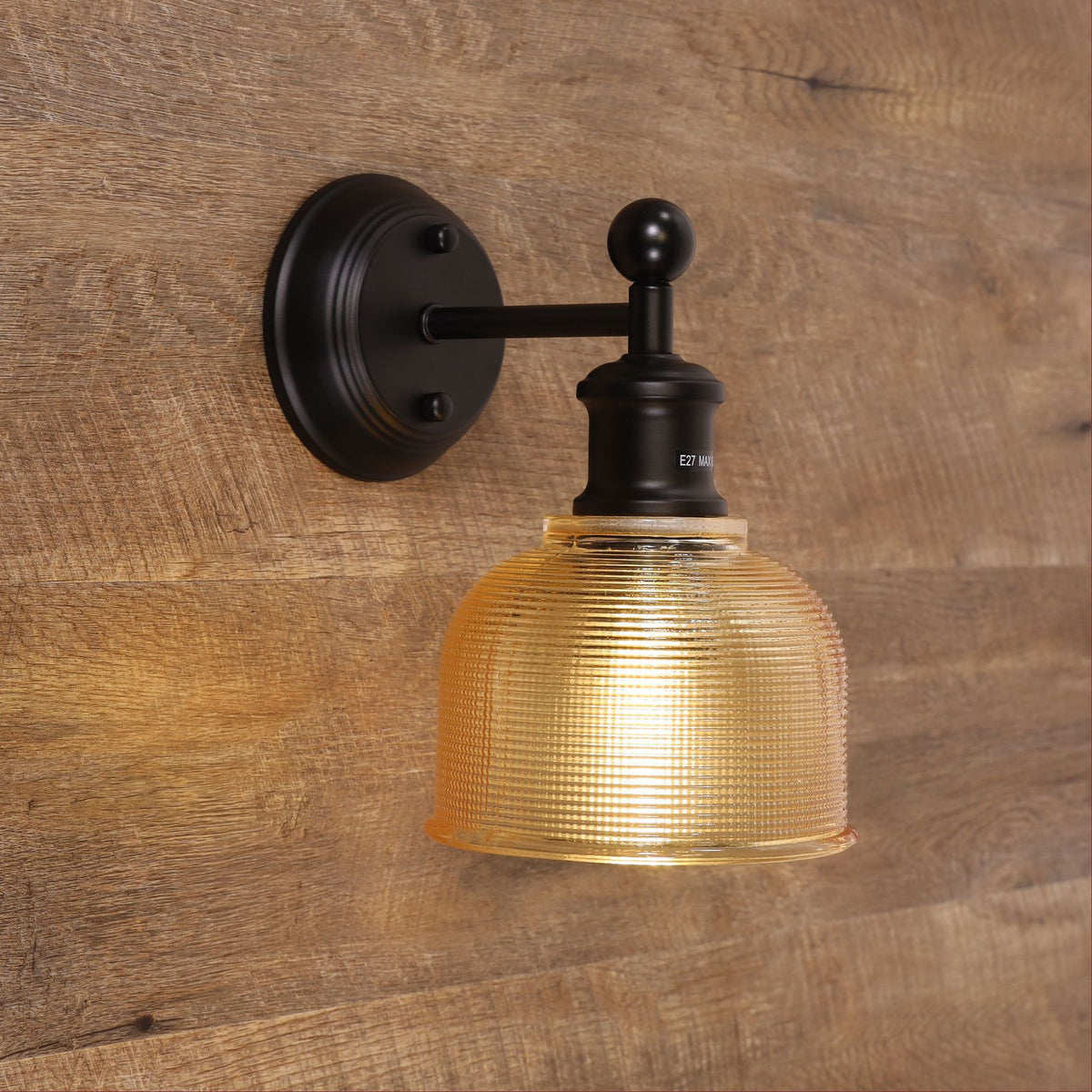 Oriel BRIGHTON Wall Light Obscure Glass Satin Black-Oriel Lighting-Ozlighting.com.au