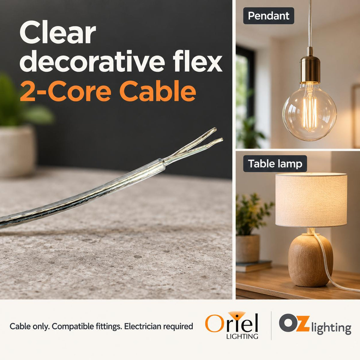 Oriel Cable - 2/3 Core PVC-Oriel Lighting-Ozlighting.com.au