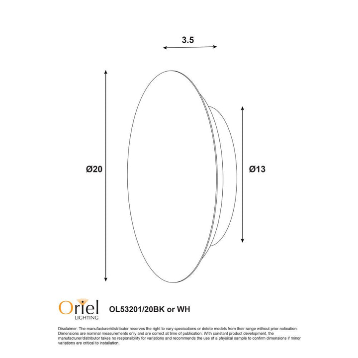 Oriel DOT - 8W Tri-Colour LED Wall Light-Oriel Lighting-Ozlighting.com.au