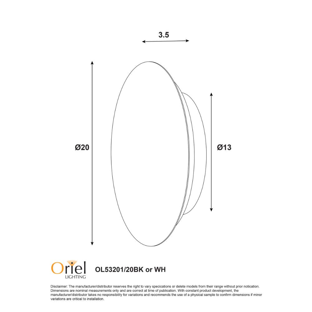 Oriel DOT.20 Tri-Colour LED Wall Light-Oriel Lighting-Ozlighting.com.au