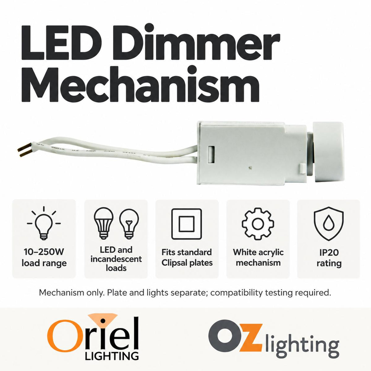 Oriel Dimmer - LED Friendly-Oriel Lighting-Ozlighting.com.au