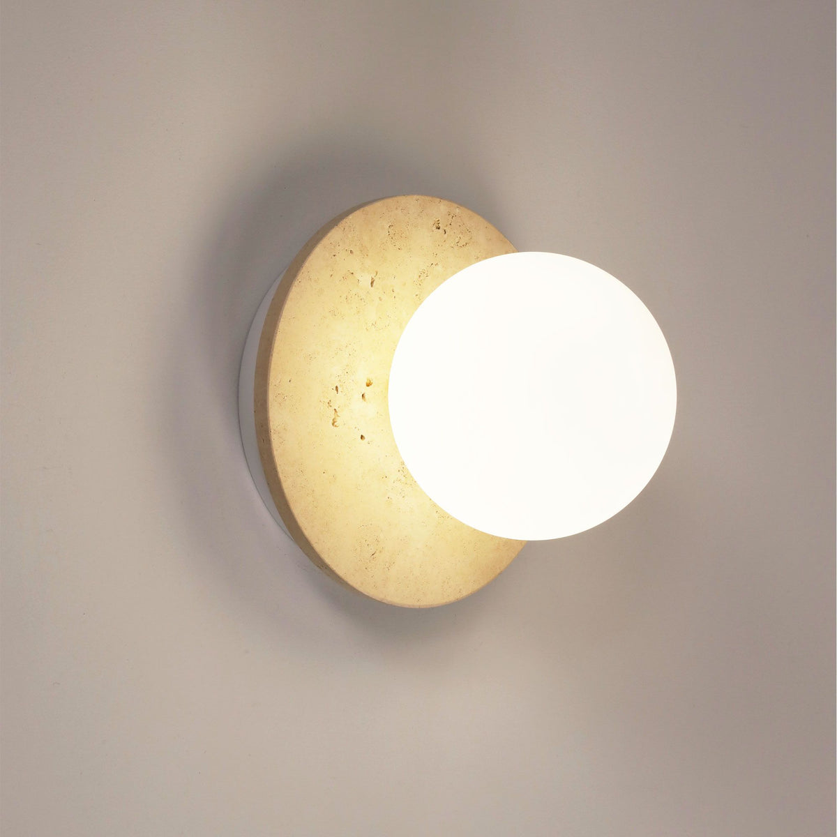 Oriel ELF Wall Light Travertine Opal Glass-Oriel Lighting-Ozlighting.com.au