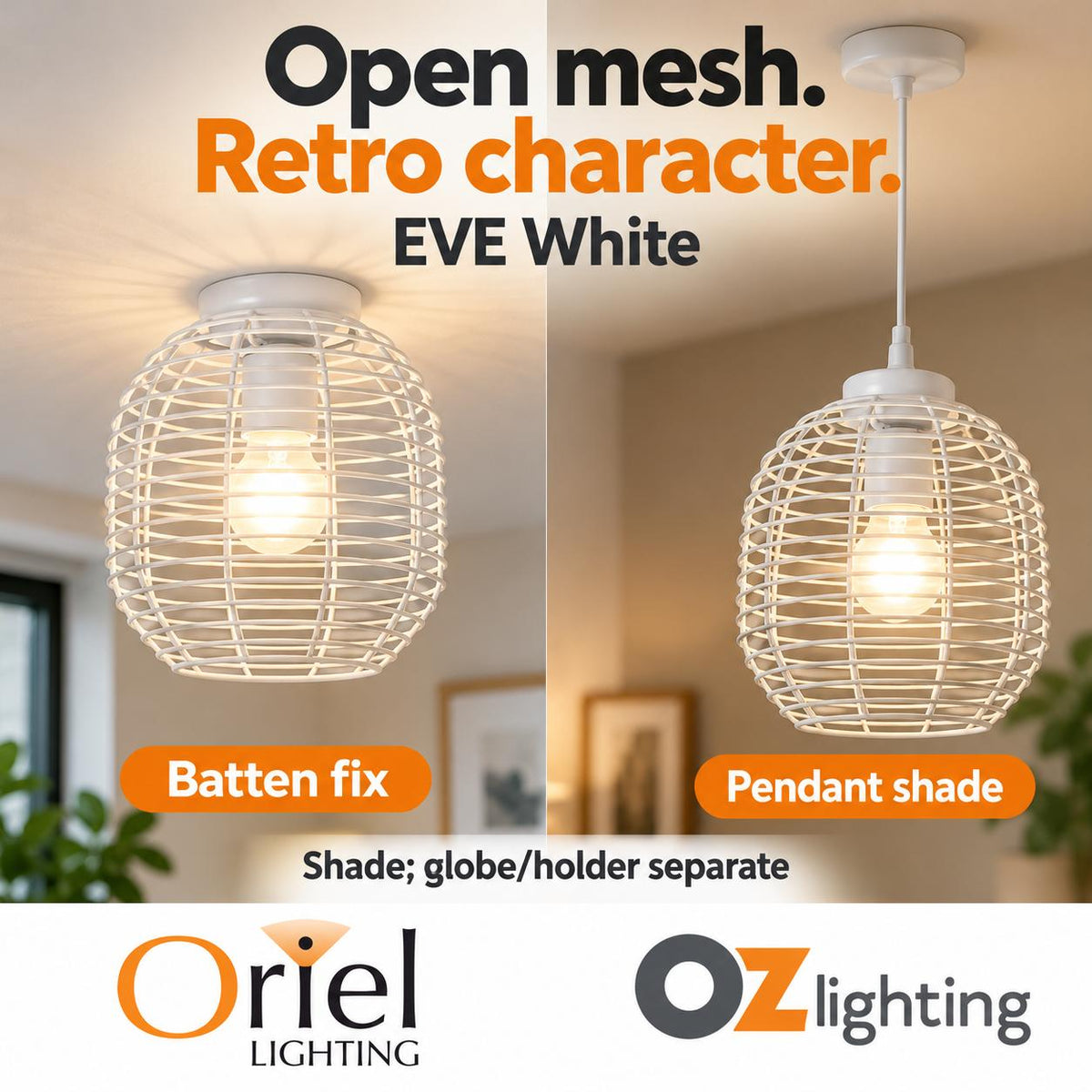 Oriel EVE DIY Shade - Wire Retro Industrial-Oriel Lighting-Ozlighting.com.au