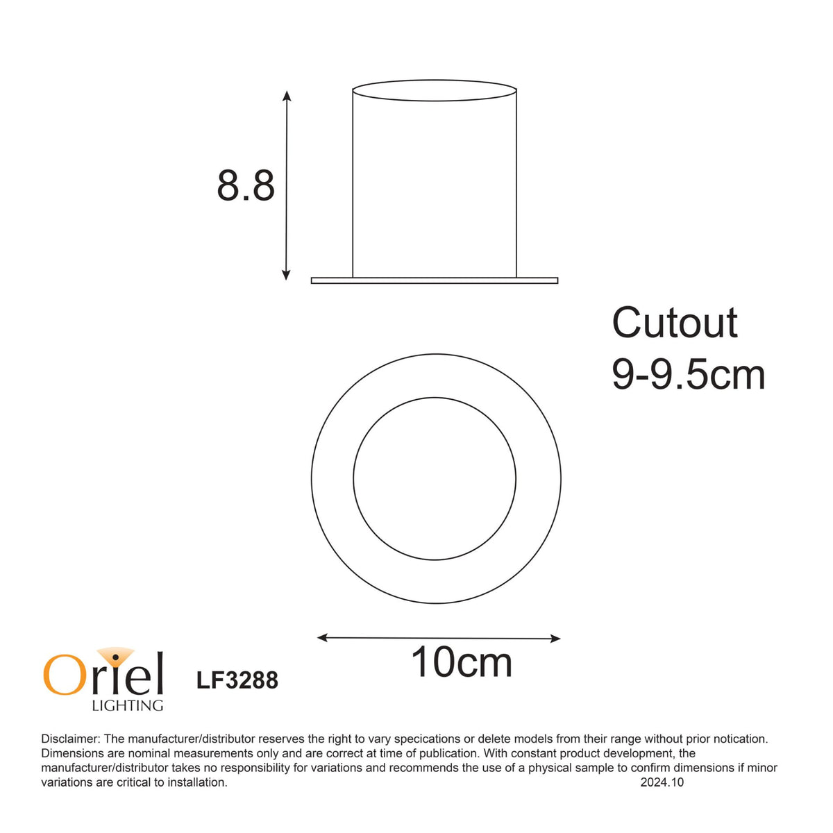 Oriel FOCUS Downlight Adjustable Tri-Colour-Oriel Lighting-Ozlighting.com.au