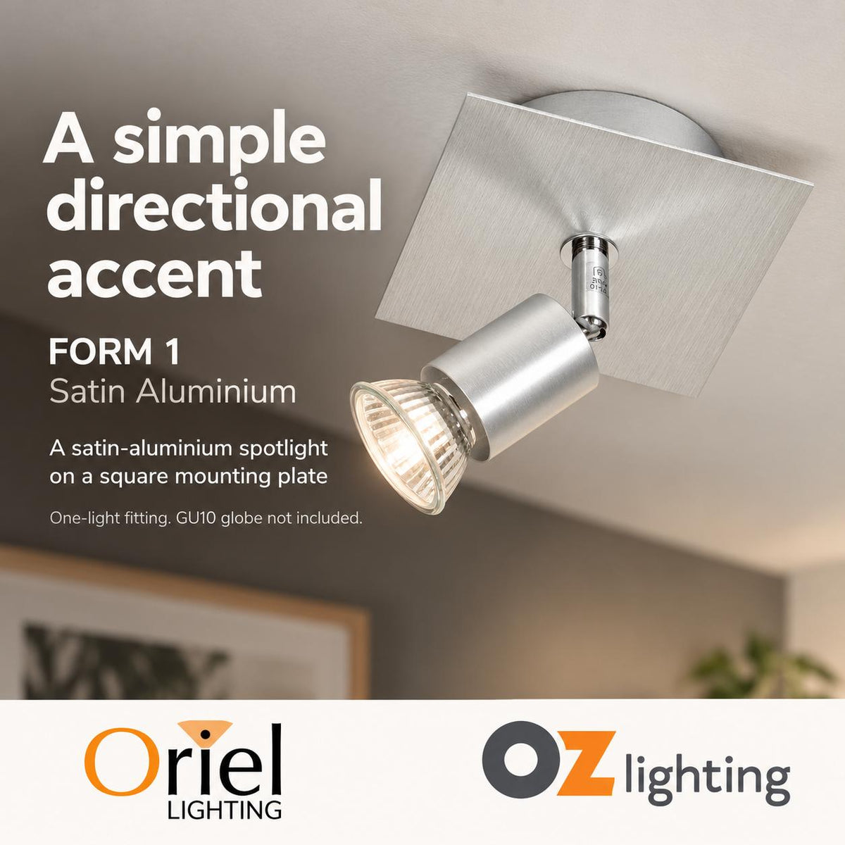 Oriel FORM Spotlight - Dimmable Surface Mounted Adjustable Indoor Aluminium-Oriel Lighting-Ozlighting.com.au