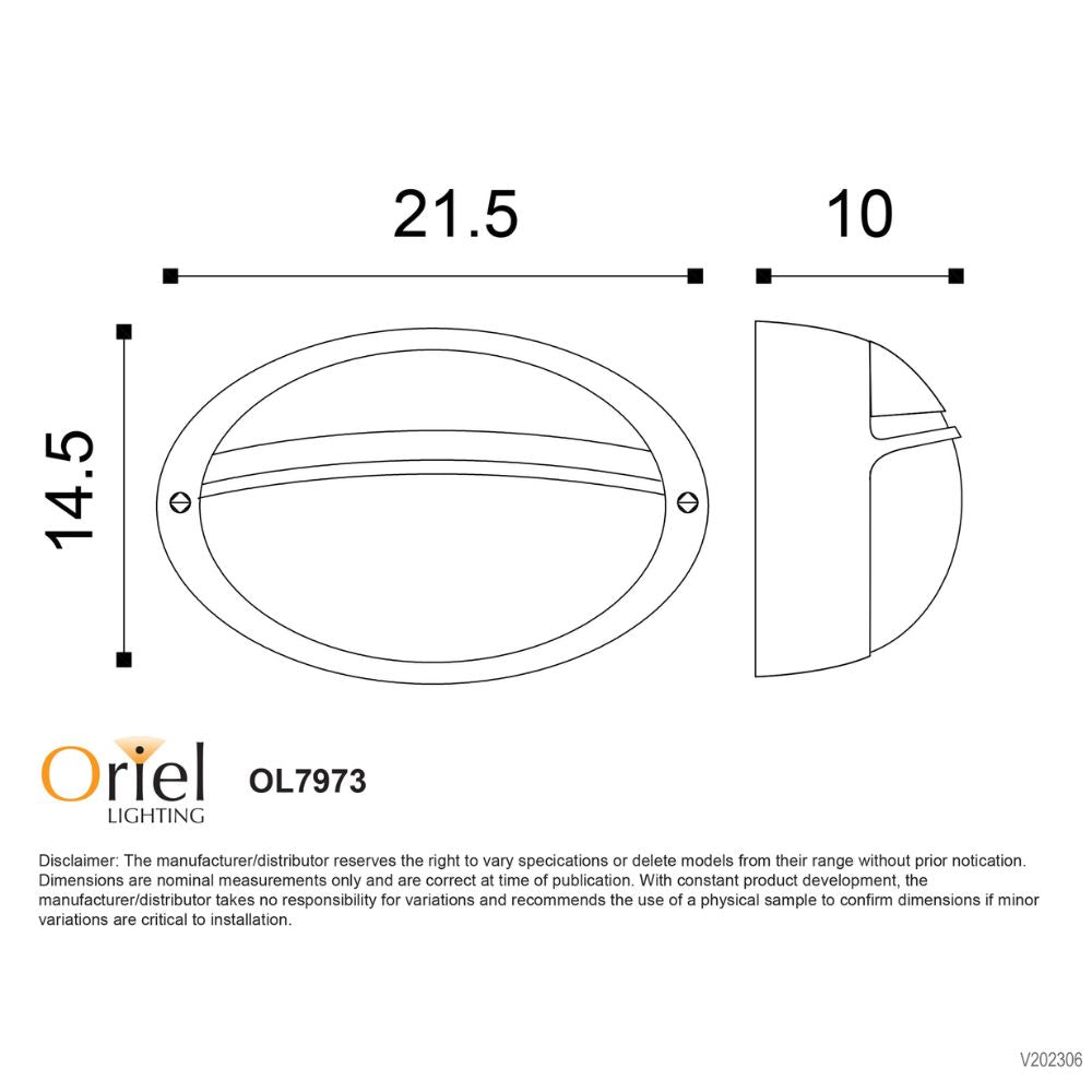 Oriel GALAXY Outdoor Bunker Light - Max. 60W, Classic Eyelid-Oriel Lighting-Ozlighting.com.au