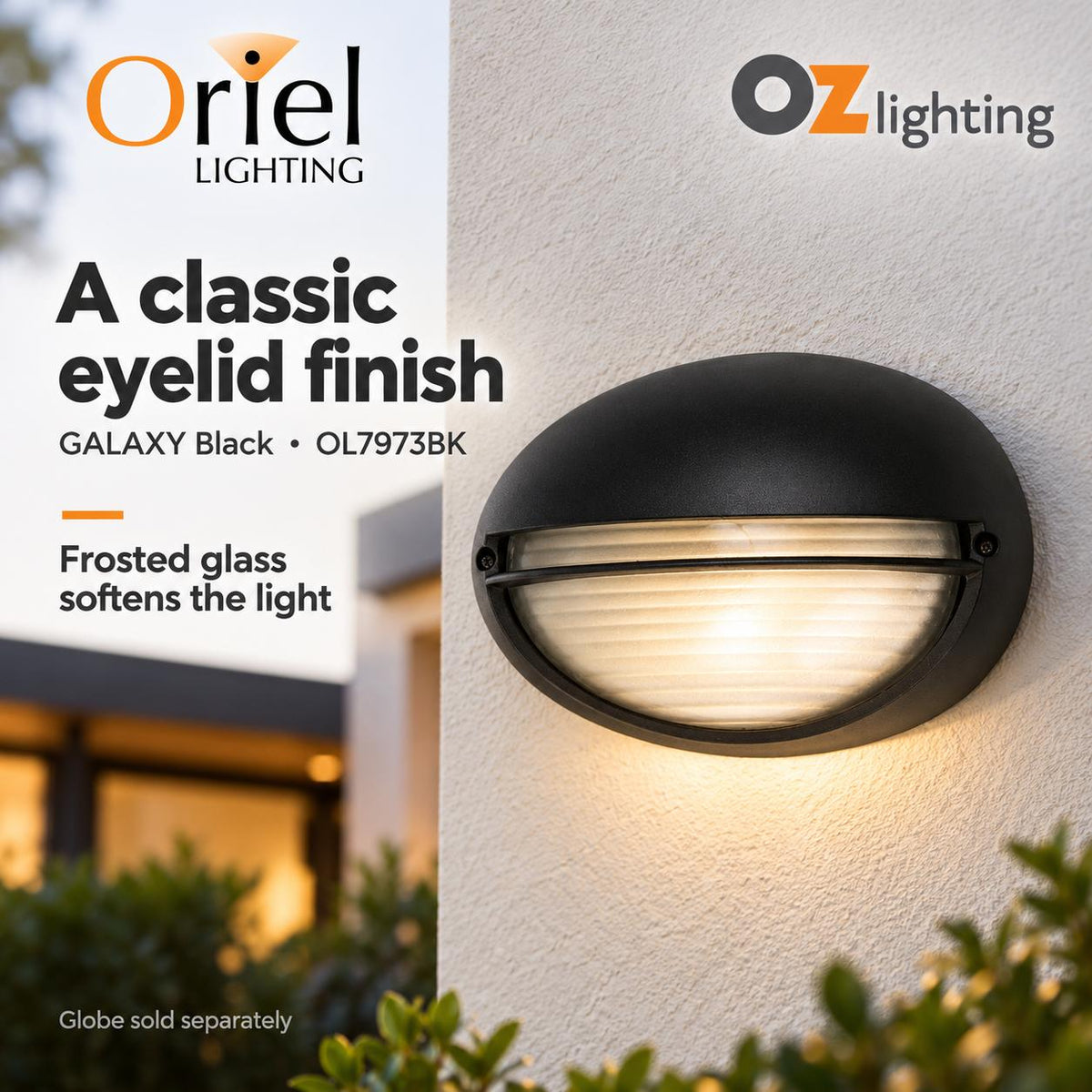 Oriel GALAXY Outdoor Bunker Light - Max. 60W, Classic Eyelid-Oriel Lighting-Ozlighting.com.au