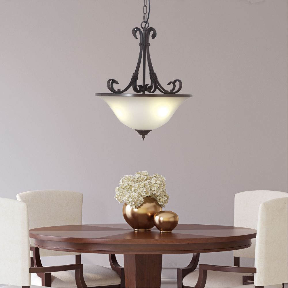 Oriel GASTON II Pendant - 3 Light Traditional-Oriel Lighting-Ozlighting.com.au