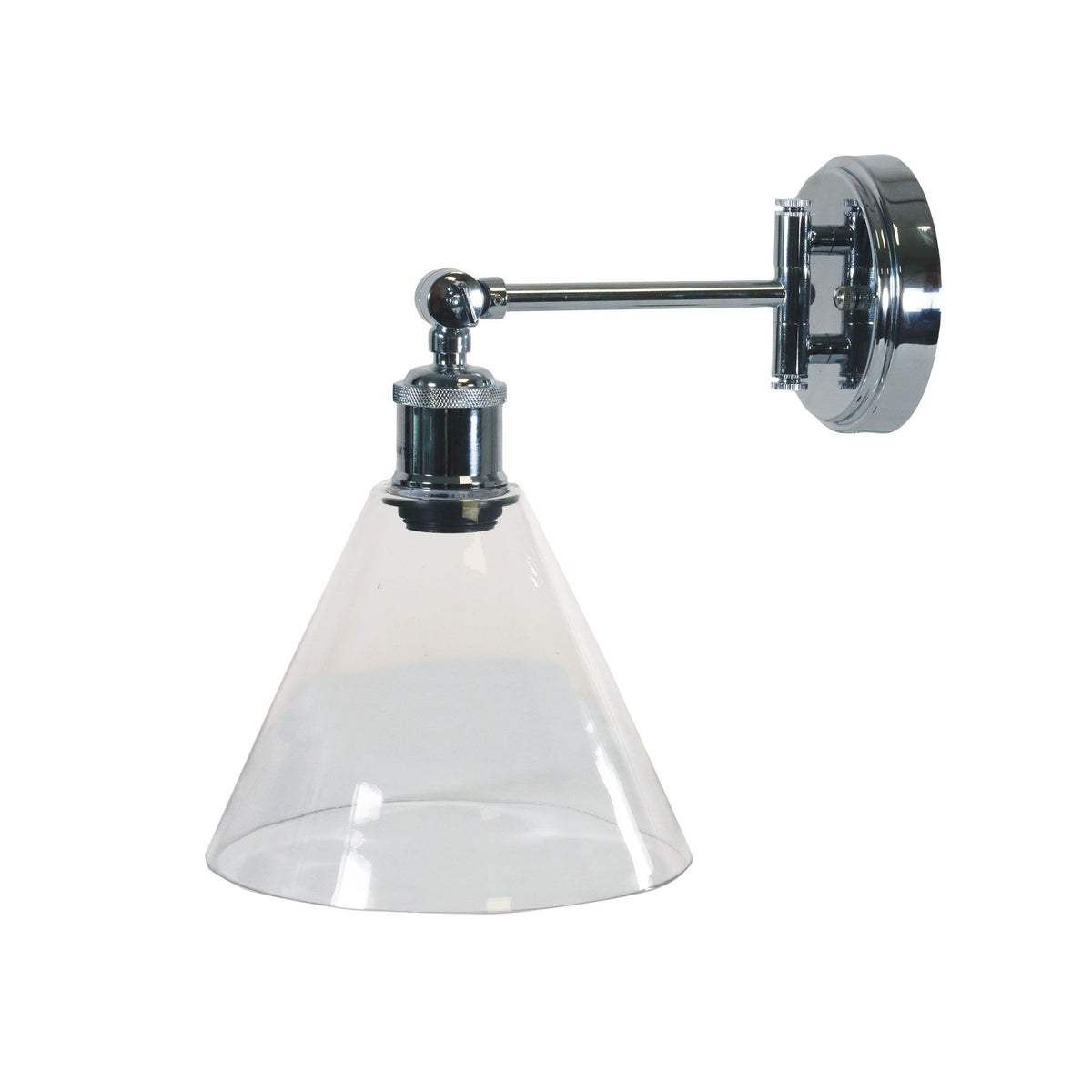 Oriel HEATH Wall Light Swing Arm Clear Glass-Oriel Lighting-Ozlighting.com.au