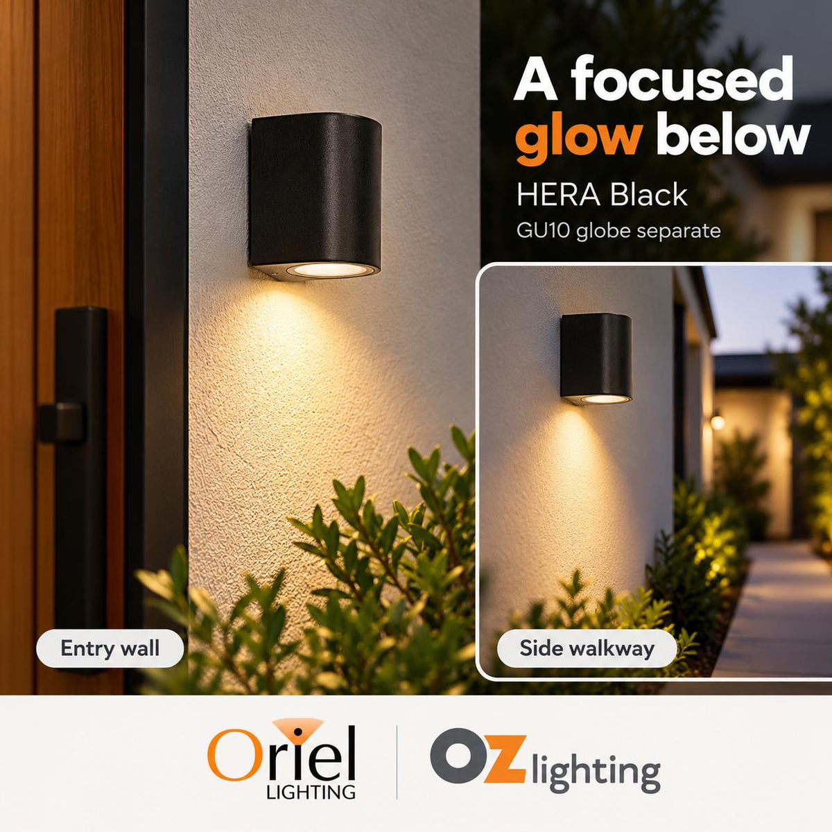 Oriel HERA Outdoor Wall Light - Max. 35W-Oriel Lighting-Ozlighting.com.au