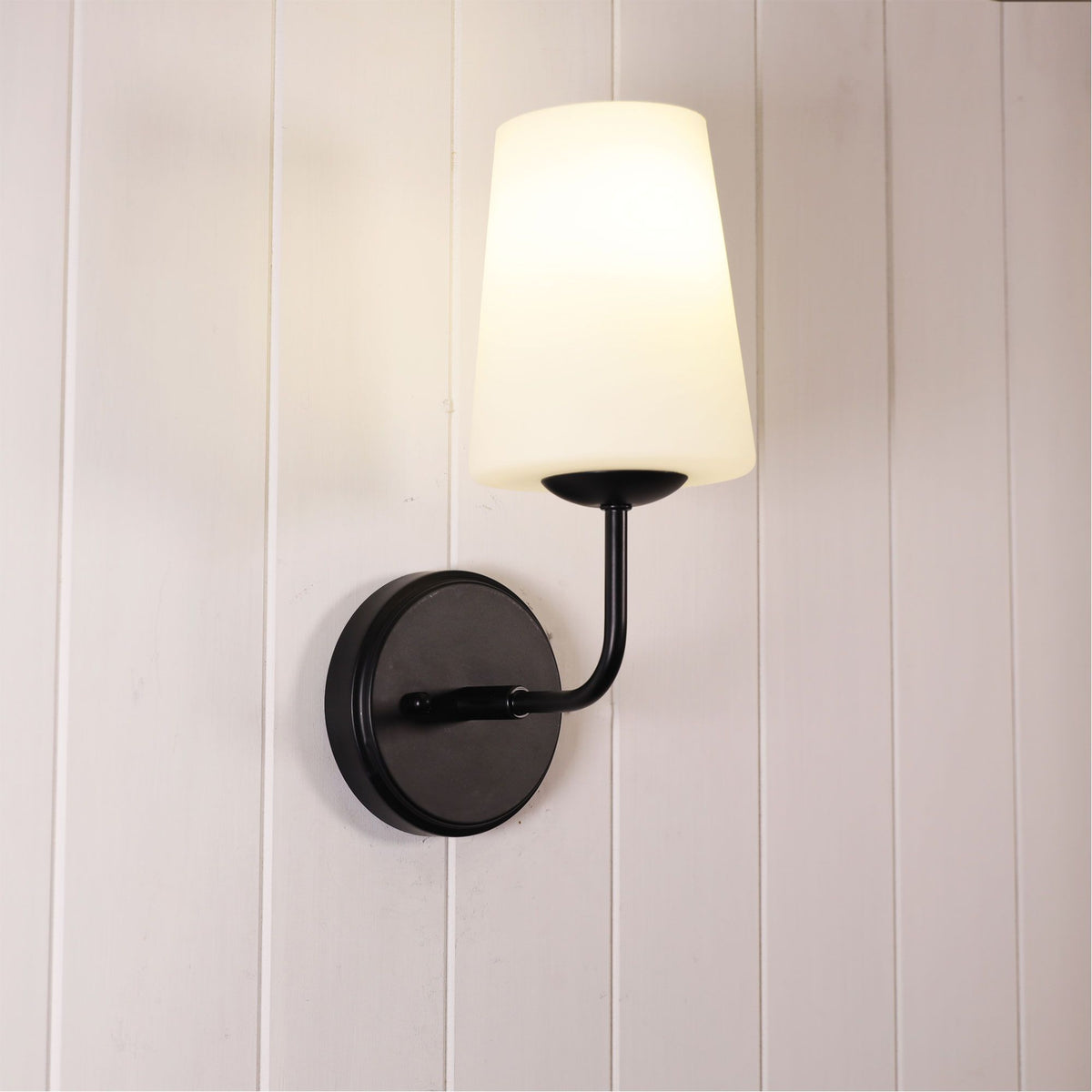 Oriel HOPLEY Wall Light Tapered Glass Bedside-Oriel Lighting-Ozlighting.com.au