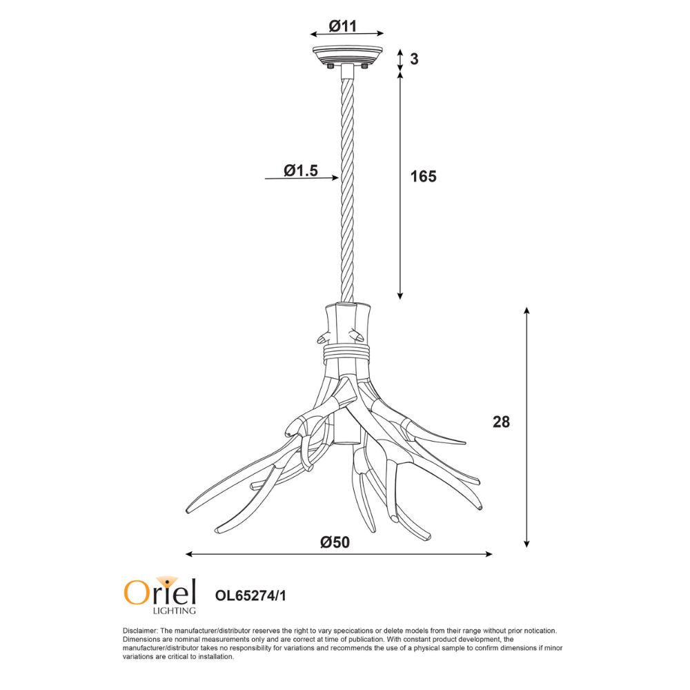 Oriel HYORT Pendant - 1 Light-Oriel Lighting-Ozlighting.com.au