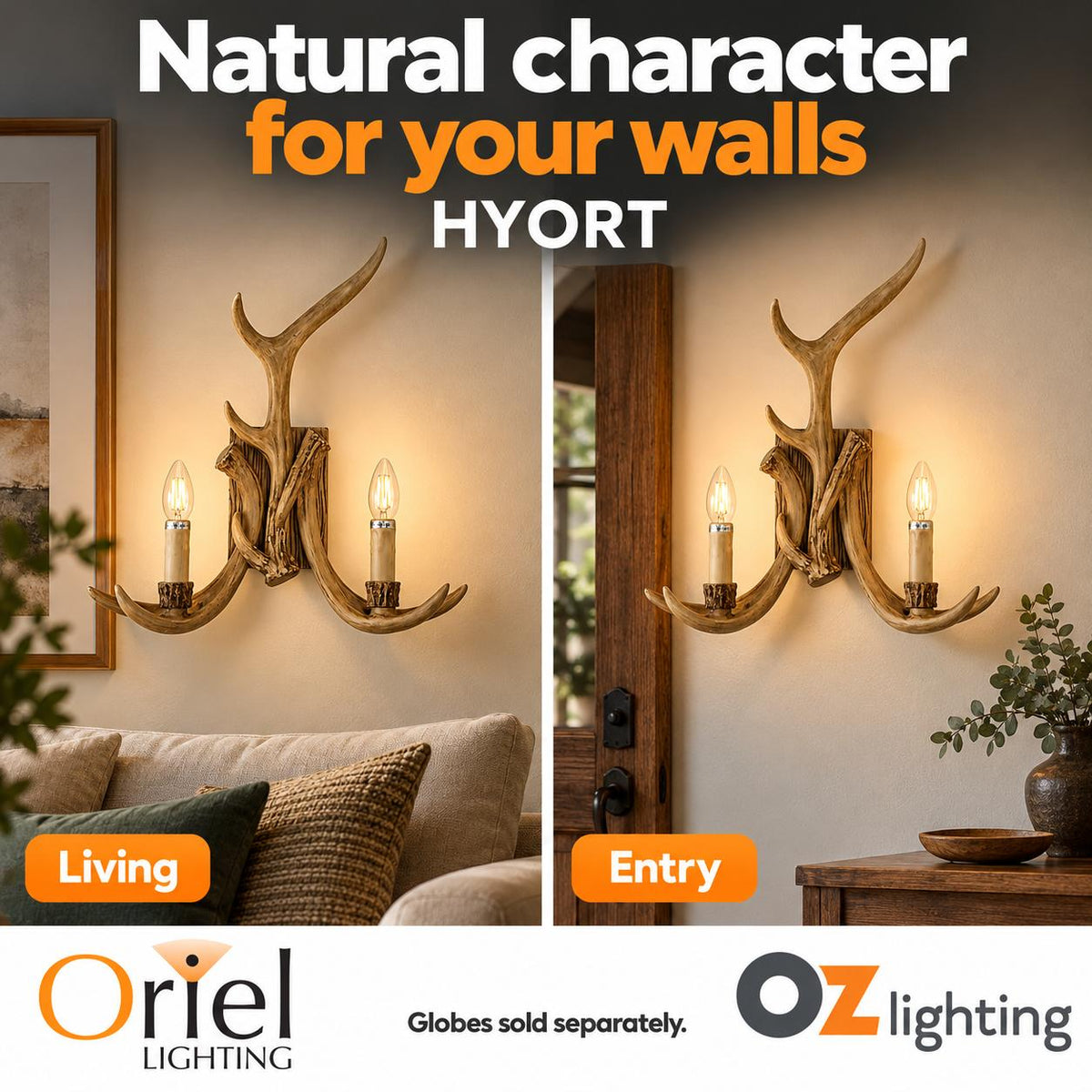 Oriel HYORT Wall Light - Designer-Oriel Lighting-Ozlighting.com.au