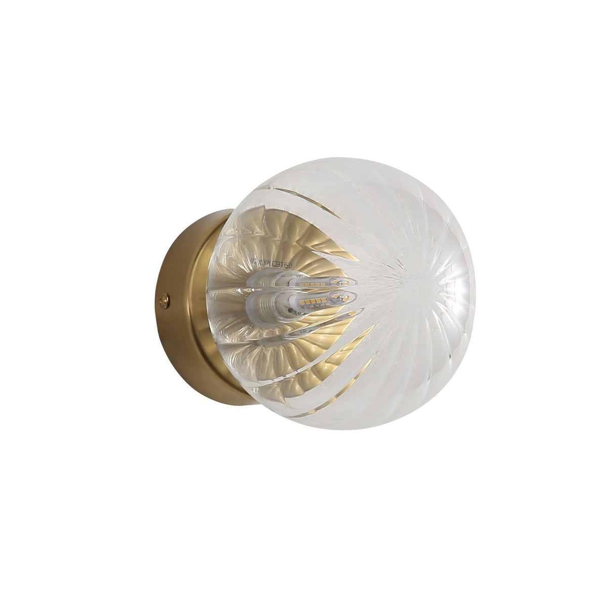 Oriel JUNI Wall Light Coloured Glass Satin Brass-Oriel Lighting-Ozlighting.com.au