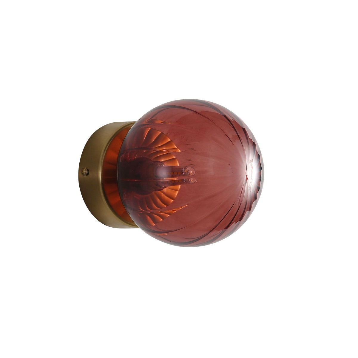 Oriel JUNI Wall Light Coloured Glass Satin Brass-Oriel Lighting-Ozlighting.com.au