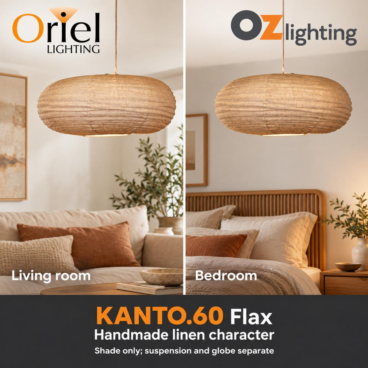 Oriel KANTO.60 Pendant - 1 Light-Oriel Lighting-Ozlighting.com.au