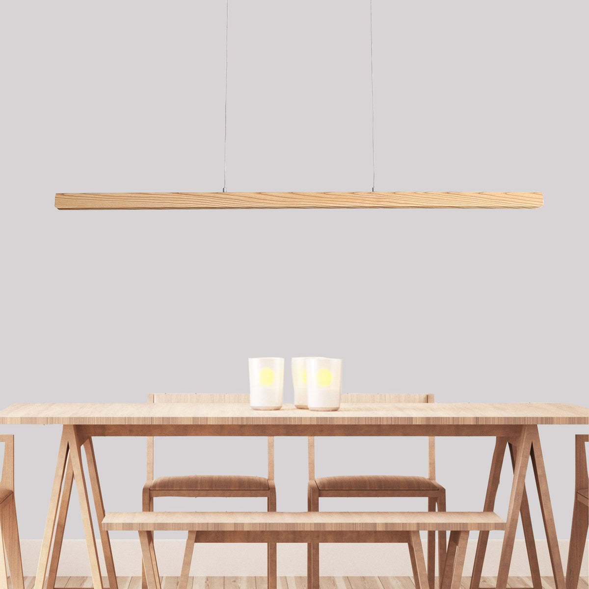 Oriel KERF Pendant Light Ash Timber Colour Selectable-Oriel Lighting-Ozlighting.com.au
