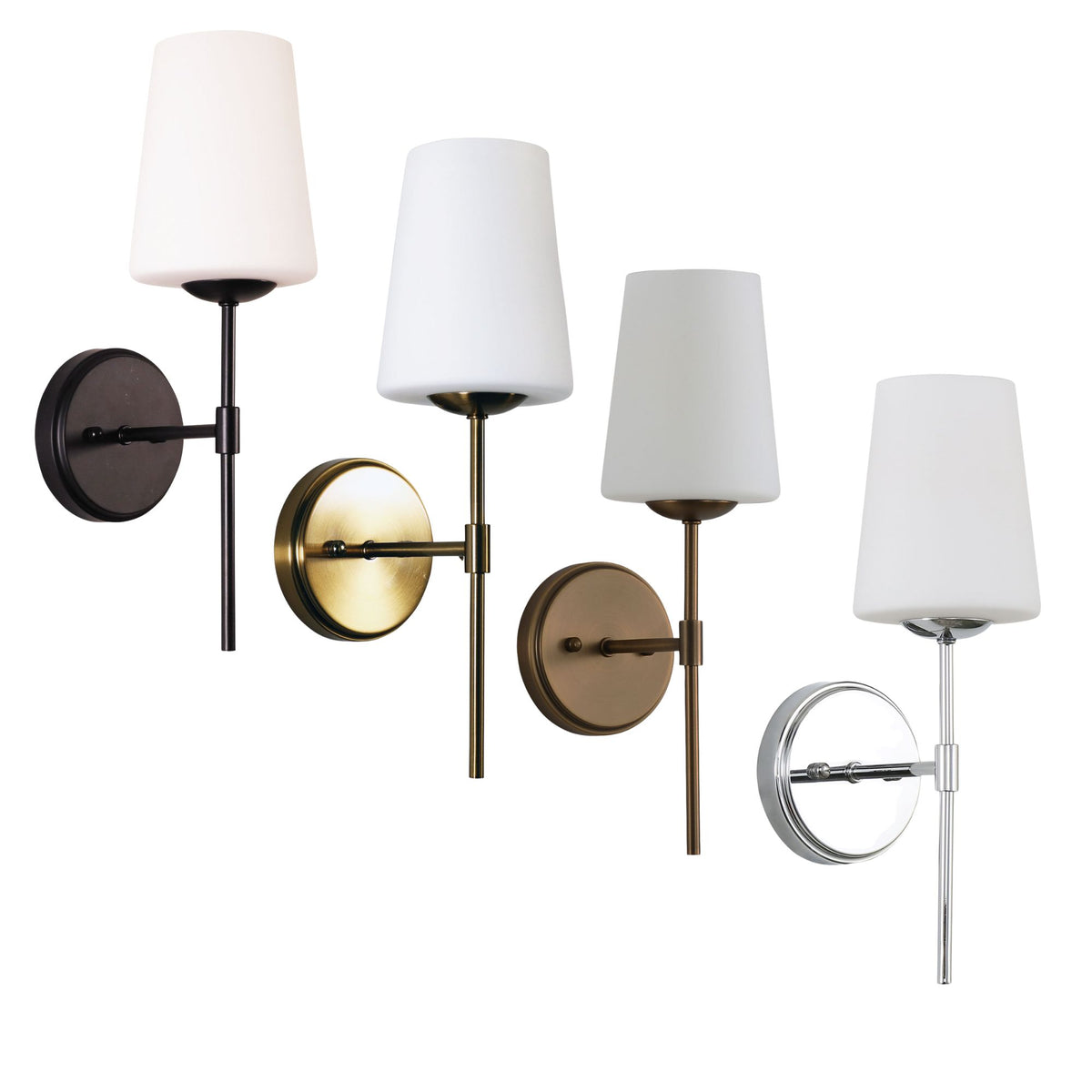 Oriel KINBURY Wall Light Tapered Glass Bedside-Oriel Lighting-Ozlighting.com.au