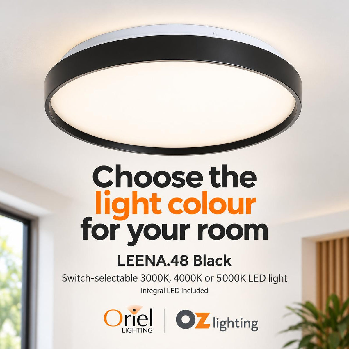 Oriel LEENA.48 LED Ceiling Light - 30W-Oriel Lighting-Ozlighting.com.au