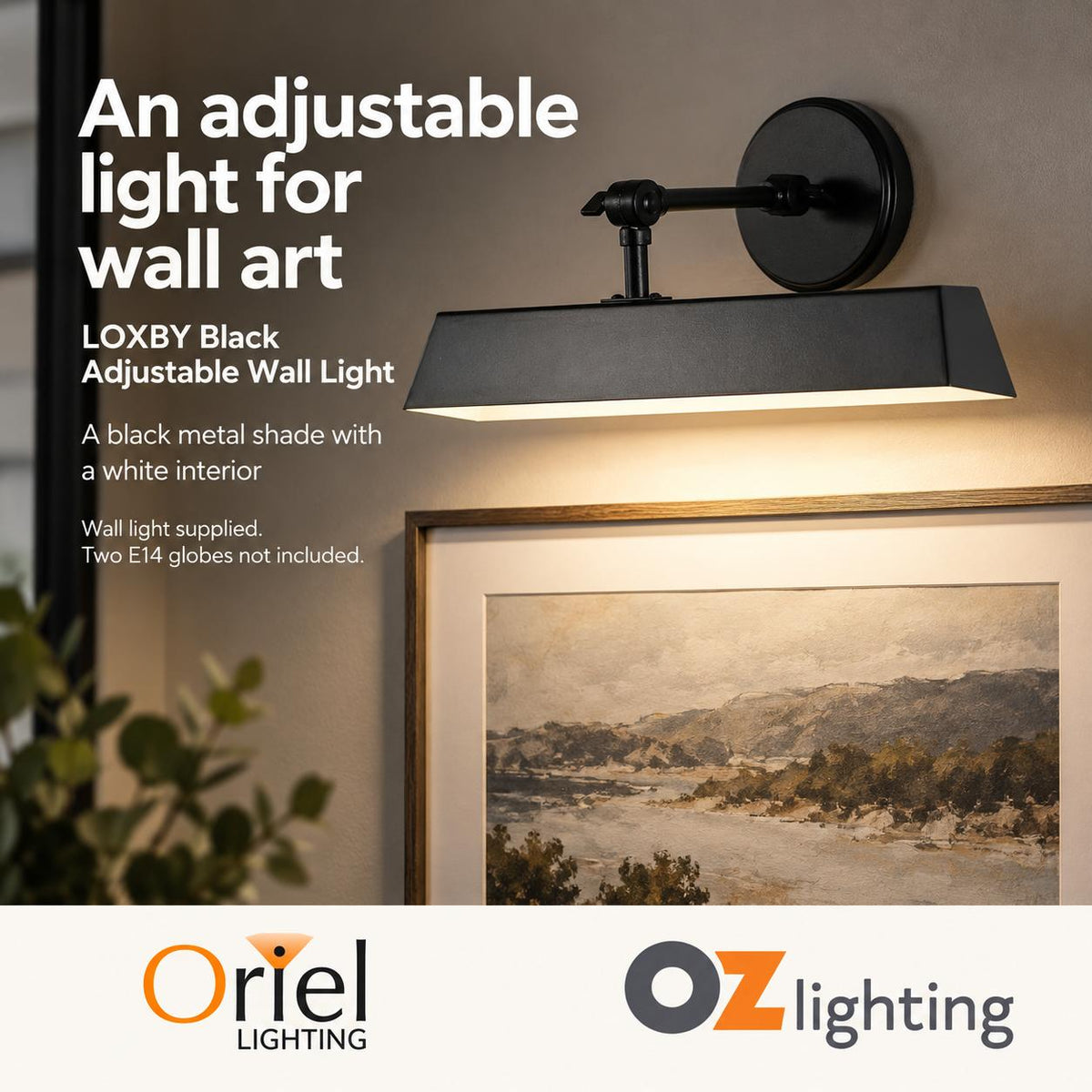 Oriel LOXBY Wall Light - Max. 42W-Oriel Lighting-Ozlighting.com.au