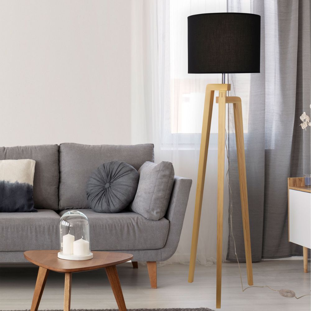 Oriel LUND Floor Lamp - Max. 60W, Tripod-Oriel Lighting-Ozlighting.com.au