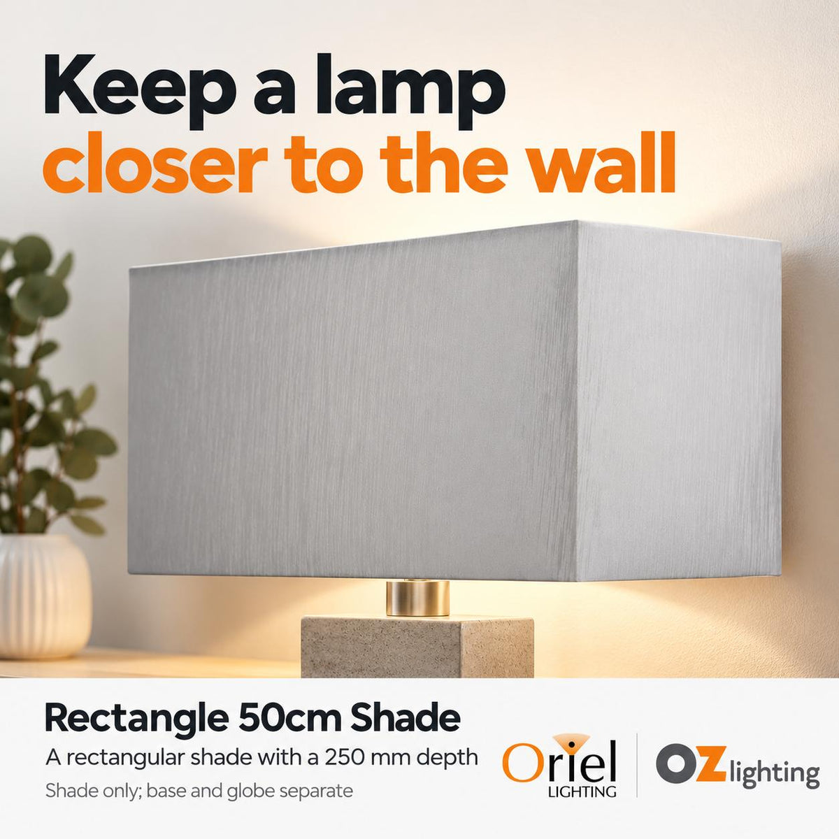 Oriel Lamp Shade - 50cm Rectangle-Oriel Lighting-Ozlighting.com.au