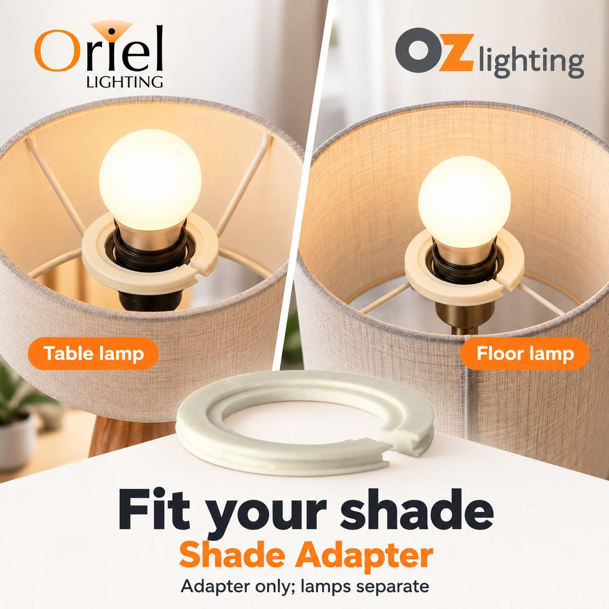 Oriel Lampshade - B22 to E27 Adaptor-Oriel Lighting-Ozlighting.com.au
