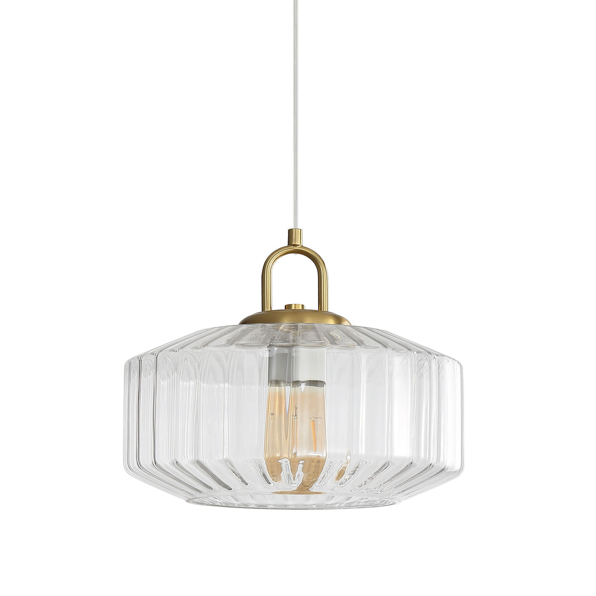 Oriel Lighting CLARISE Ribbed Pendant - Glass-Oriel Lighting-Ozlighting.com.au