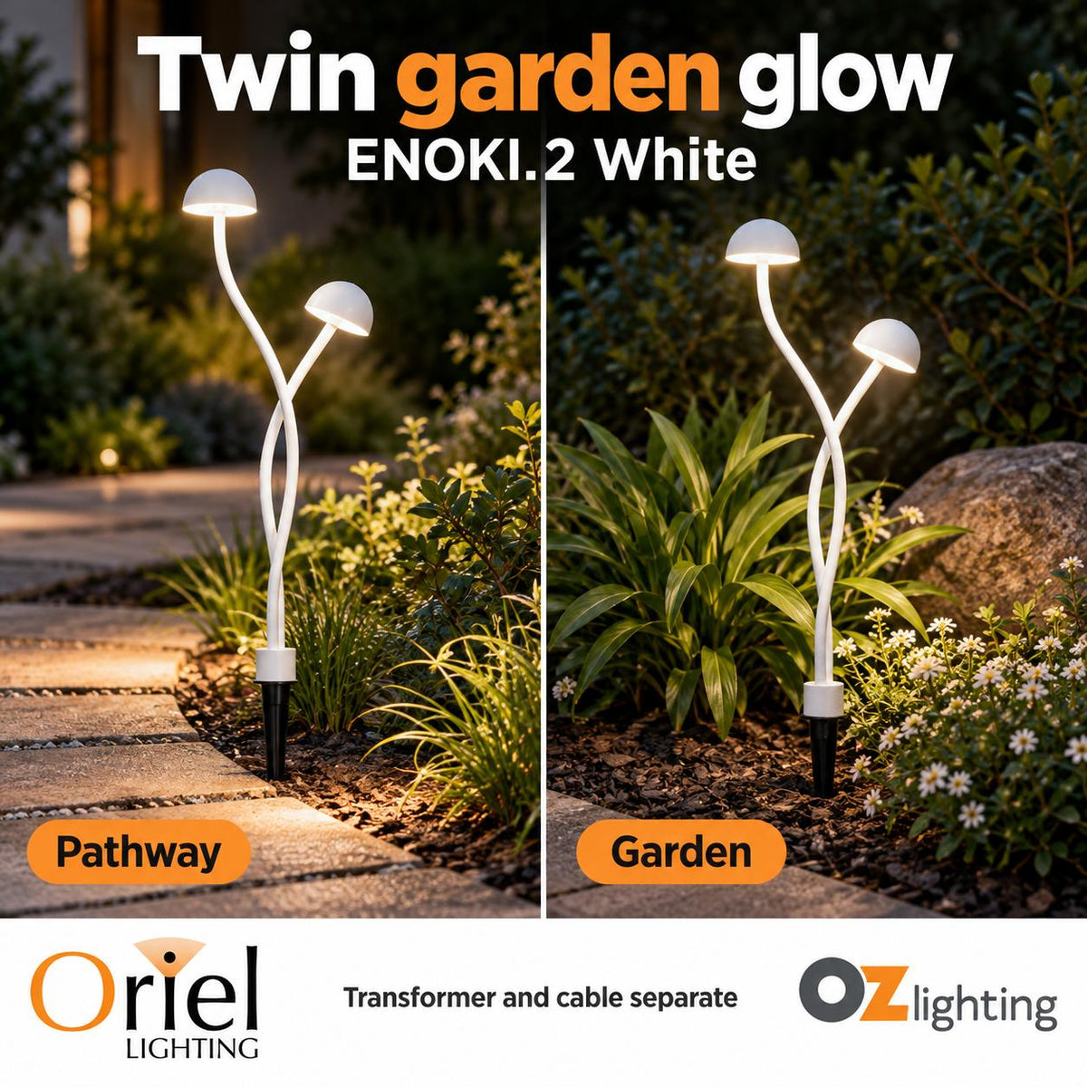 Oriel Lighting ENOKI.2 LED Spike Light - 12V Garden, White - DRIVER REQUIRED-Oriel Lighting-Ozlighting.com.au