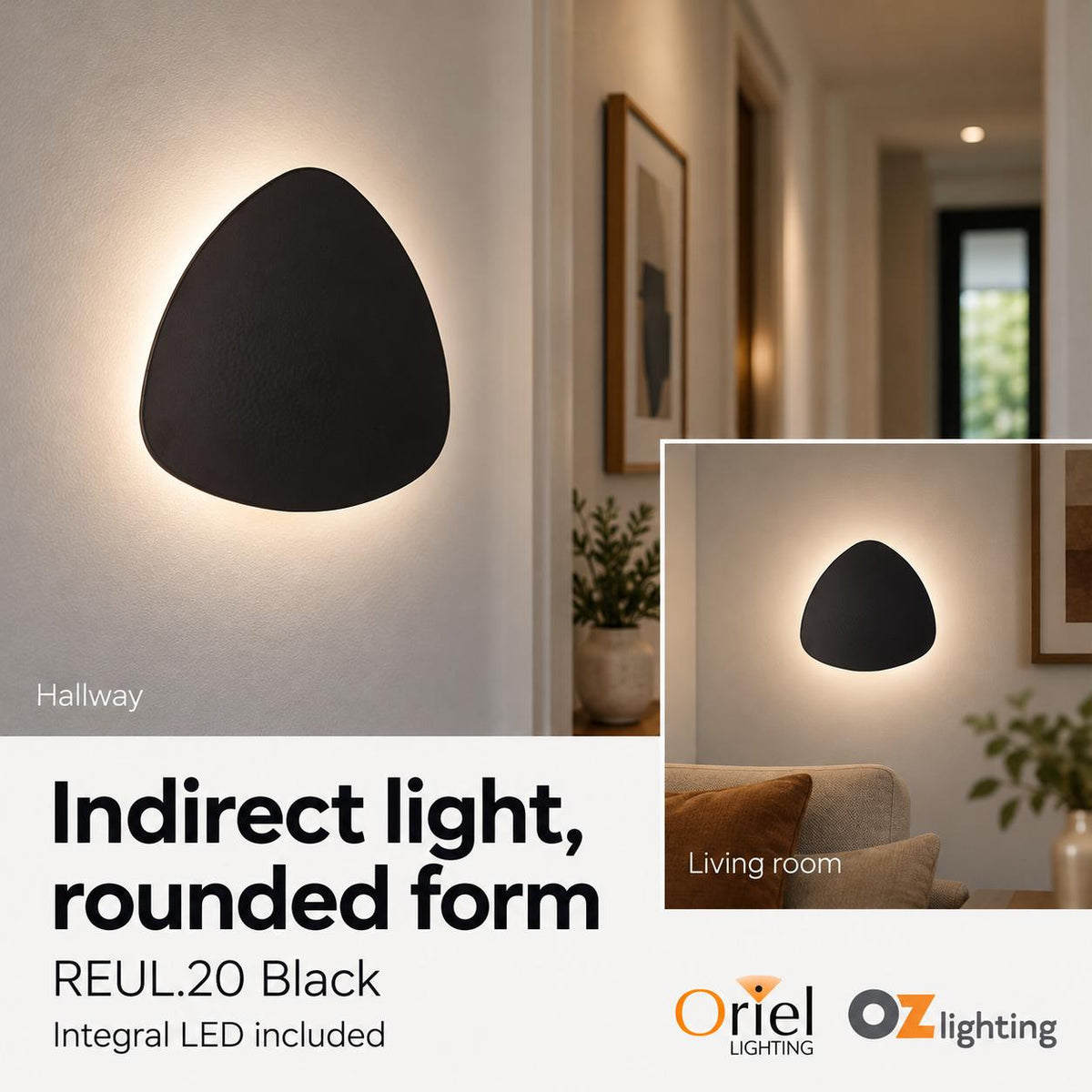 Oriel Lighting REUL.20 LED Wall Light - Tri-Colour-Oriel Lighting-Ozlighting.com.au