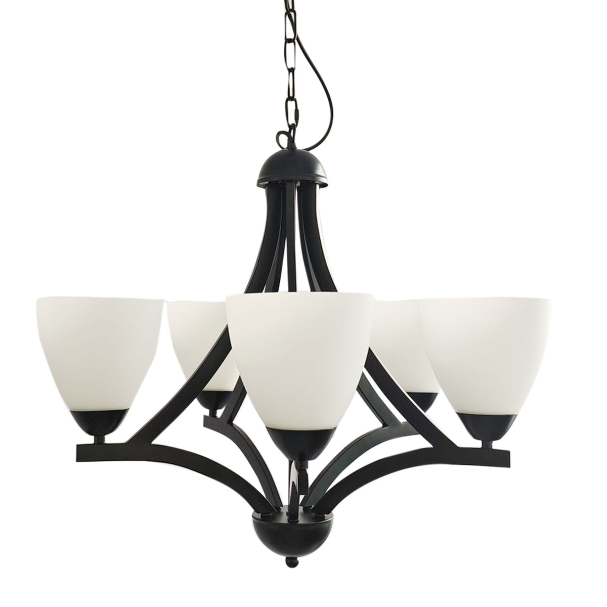 Oriel Lighting ROXBY Pendant - 5 Light, Black-Oriel Lighting-Ozlighting.com.au