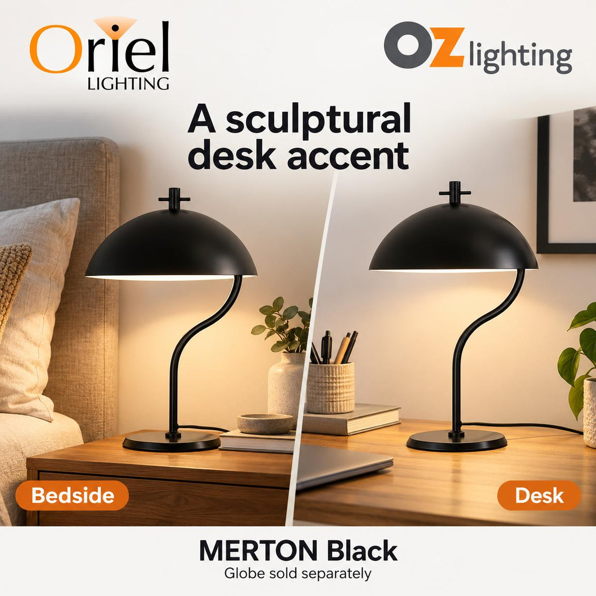 Oriel MERTON Table Lamp - Metal-Oriel Lighting-Ozlighting.com.au
