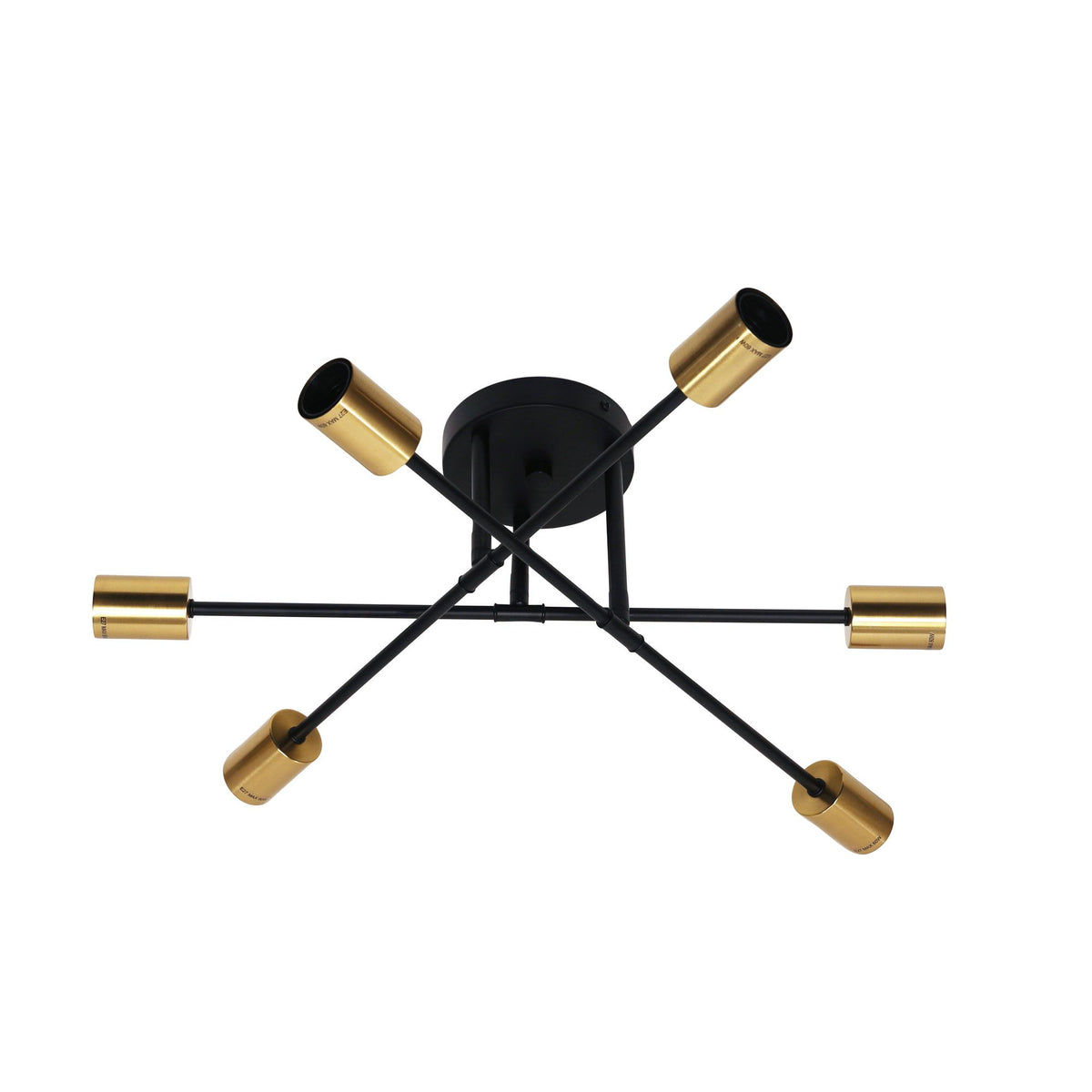 Oriel MUNA Ceiling Light 6-Light Satin Brass-Oriel Lighting-Ozlighting.com.au