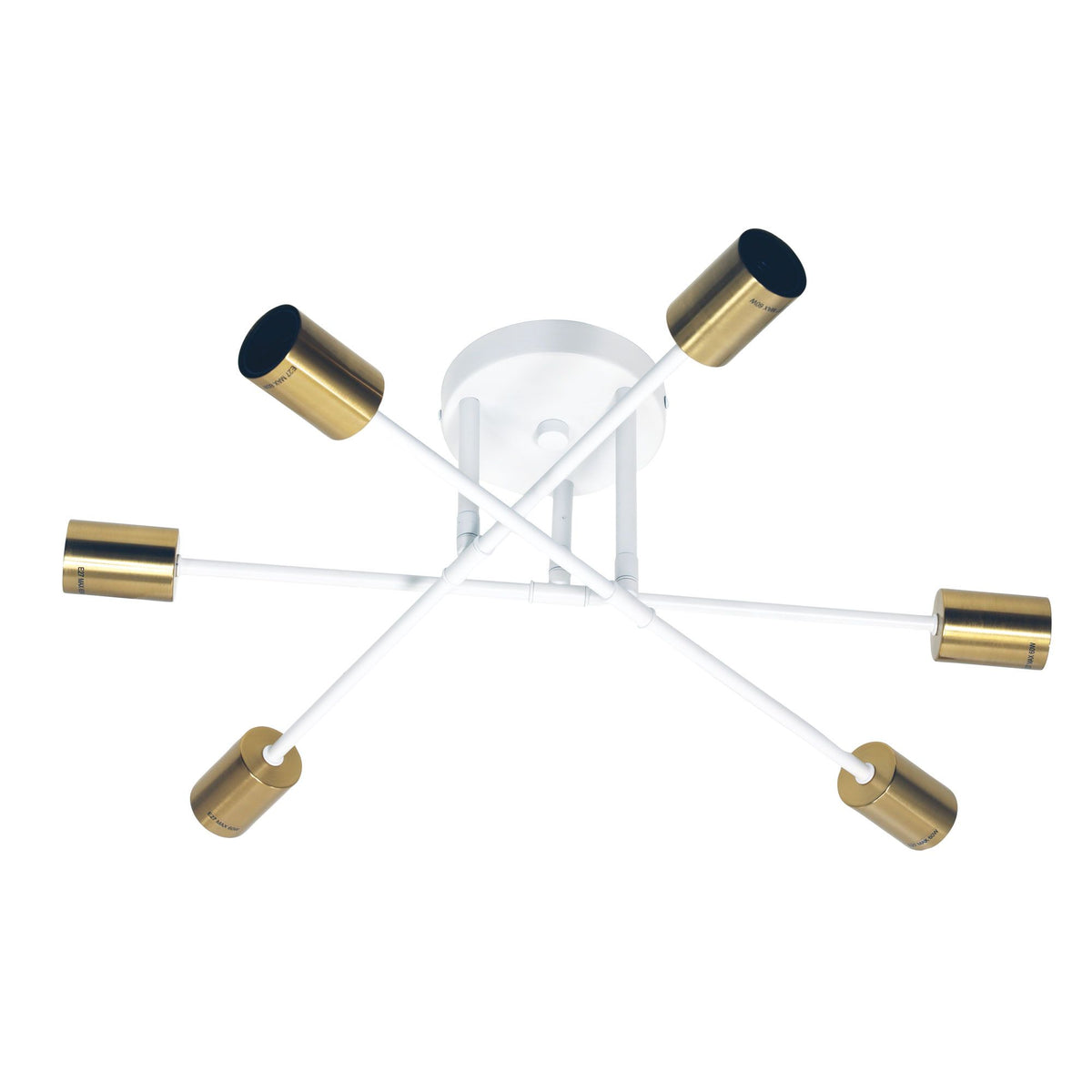 Oriel MUNA Ceiling Light 6-Light Satin Brass-Oriel Lighting-Ozlighting.com.au